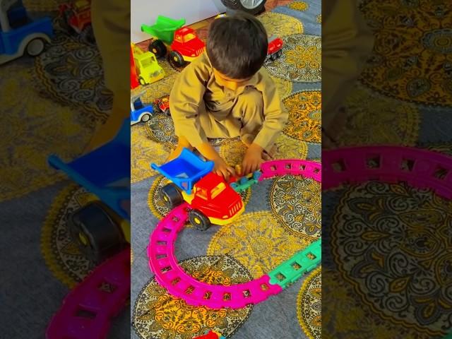 Arham playing with train toys|Train toy playing video