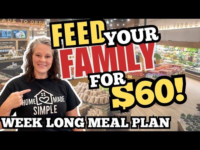 $60 HEALTHY 7 Day FAMILY Meal Plan! Easy & HealthyRECIPES Included #BudgetMeals #easyfamilymeals