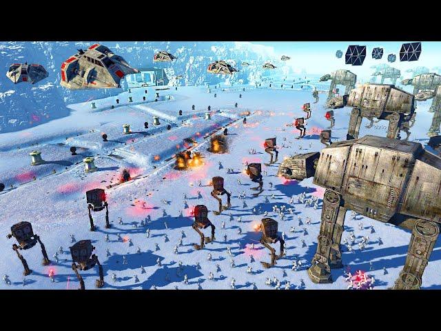 10,000 Stormtroopers Invade Hoth SUPER-FORTRESS! (Full Cinematic) - Men of War: Star Wars Mod