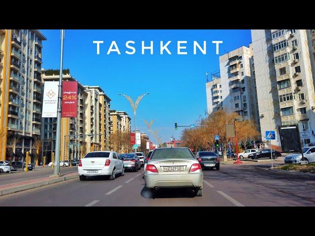 Tashkent 4K - Driving Downtown - Skyscraper District UZB