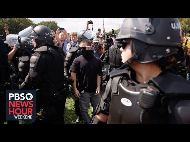 Pro-insurrectionists gather for a small, short rally at Capitol Hill