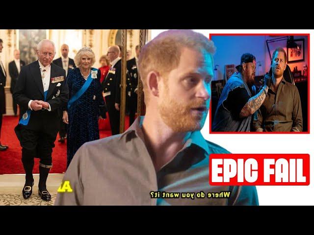 BOO! Harry’s Tattoo Disaster EPIC FAIL to Upstage King Charles’ Diplomatic Corps Reception