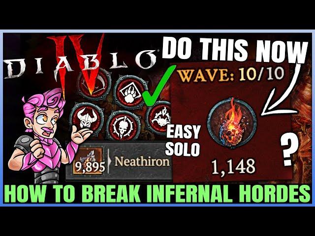 Diablo 4 - How to Get Easy 1000+ Aether in EVERY Infernal Hordes - Best BROKEN OP Farm Guide & More!