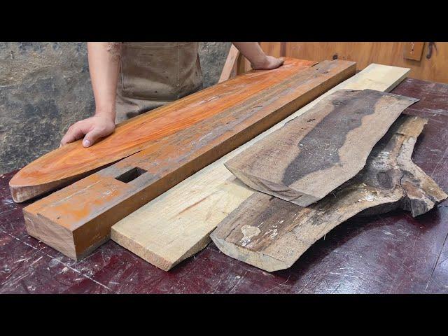 Talented Young Carpenter // Combining Different Discarded Wood Panels Creates A Unique Design