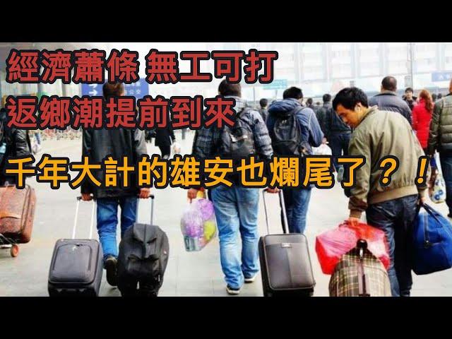 經濟蕭條無工可打，返鄉潮提前到來。千年大計的雄安也爛尾了！？ | Reaction video