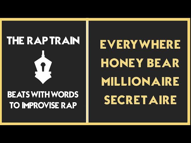 4 RHYMING WORDS WITH BEAT - Freestyle Rap Training - Rap Beat  - Improvising with Word Generator