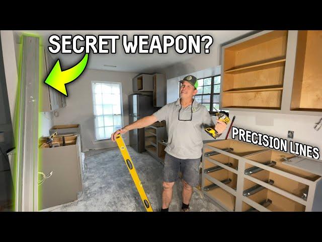 How to Install PERFECT Cabinets (Using an Unexpected Tool) Ep. 20