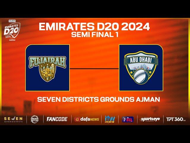 Abu Dhabi vs Fujairah | Match 31 | Seven Districts Present Emirates D20 Powered by Fancode