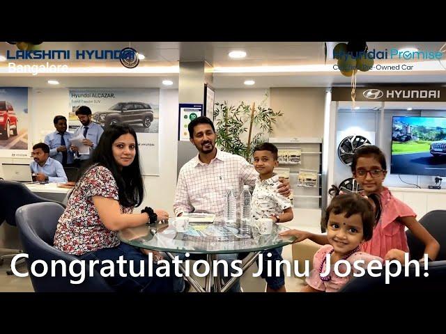 Congratulations Mr.Jinu Joseph on your Hyundai Alcazar! | Hyundai Promise Lakshmi Hyundai Bangalore