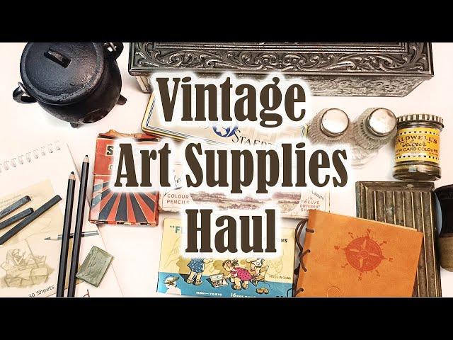 Vintage Art Supplies Haul! Swatching Old Crayons and Pencils - Are They Still Good?