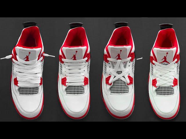 4 WAYS HOW TO LACE NIKE AIR JORDAN 4 | JORDAN 4's Lacing