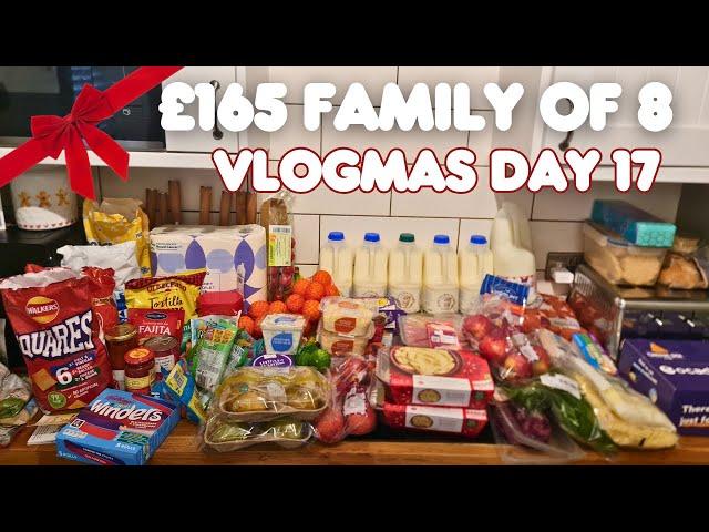 £165 FAMILY OF 8 GROCERY HAUL & MEAL PLAN | VLOGMAS DAY 17