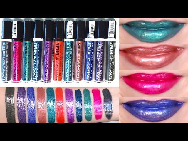 NYX Cosmic Metals Lip Creams | All 11 Lip Swatches & Review