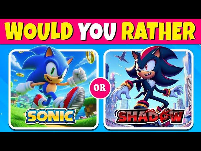 Would You Rather...? Sonic The Hedgehog 3 Edition  Quiz Rainbow