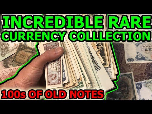 INSANE VALUABLE World Banknote Search w/Rare & Old Paper Currency - Collection Unboxing