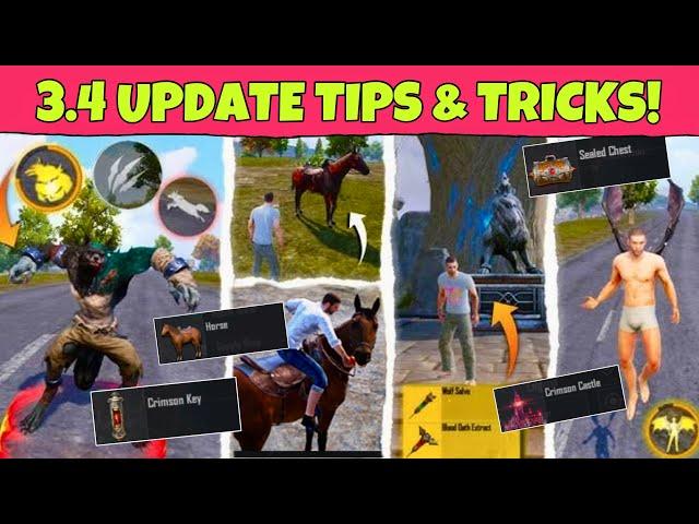 Top 50+ Pubg / Bgmi 3.4 Update Tips & Tricks | How To Play Bloodmoon Awakening Mode | Pubg New Mode