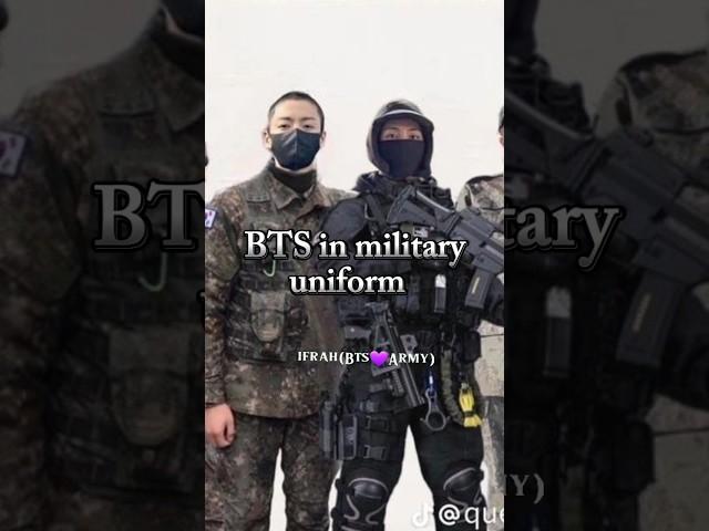 BTS in military uniform || dont forget to sub#bts #jin #jk #suga #rm #v #jimin #jhope #viral #fypシ