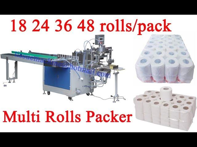 Double Layers 18 24 36 48 Rolls per Pack Multi Toilet Paper Bundle Packing Wrapping Machine