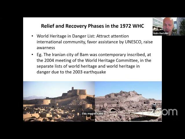 Culture Heritage and International Disaster Law: Risk Reduction and Recovery