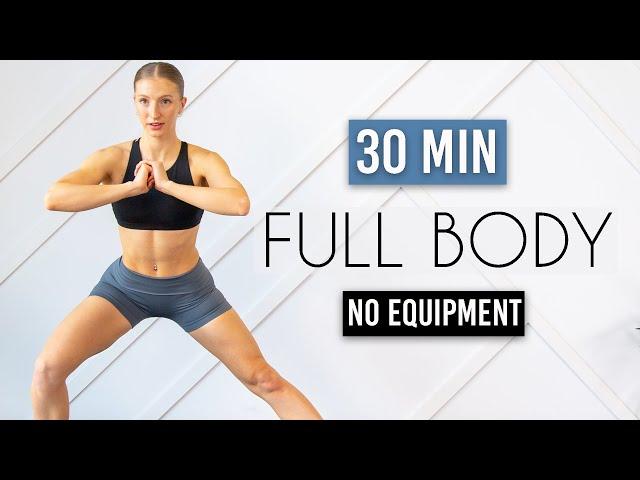 30 MIN FULL BODY HIIT (No Jumping + No Equipment)