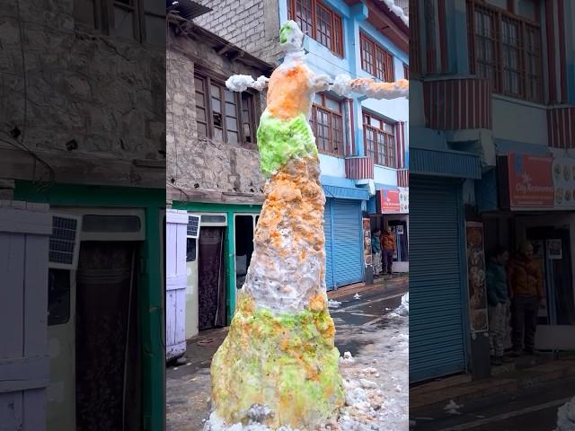 winter is for wondering! ️️#snowman#winter#ladakh#snowday#explore#kargil#ladakhtourism#nature