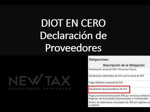 Declaración de proveedores de IVA en ceros | DIOT 2024 |  paso a  paso | fácil y rápido