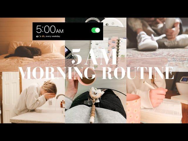 MY 5AM MORNING ROUTINE // healthy habits for a peaceful morning as a teacher + mom