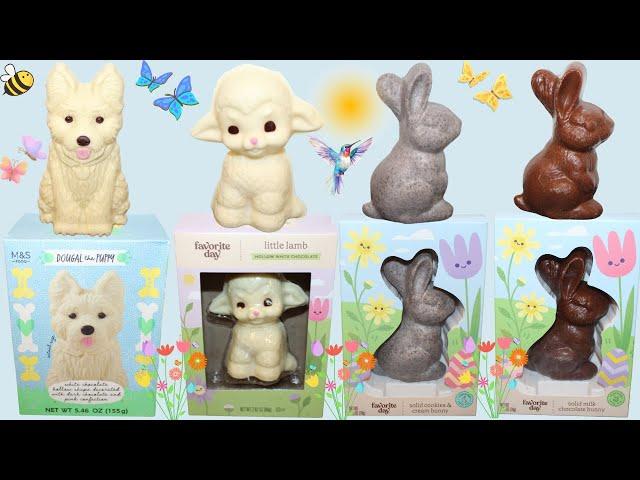 M&S Dougal the Puppy, Favorite Day (Target) Little Lamb, Cookies & Cream and Milk Chocolate Bunny