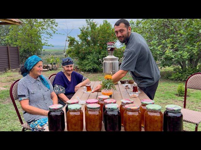 HARVESTING WILD STRAWBERRY, WHITE AND RED CHERRY! GRANDMA COOKING BEST BAKLAVA IN THE VILLAGE!