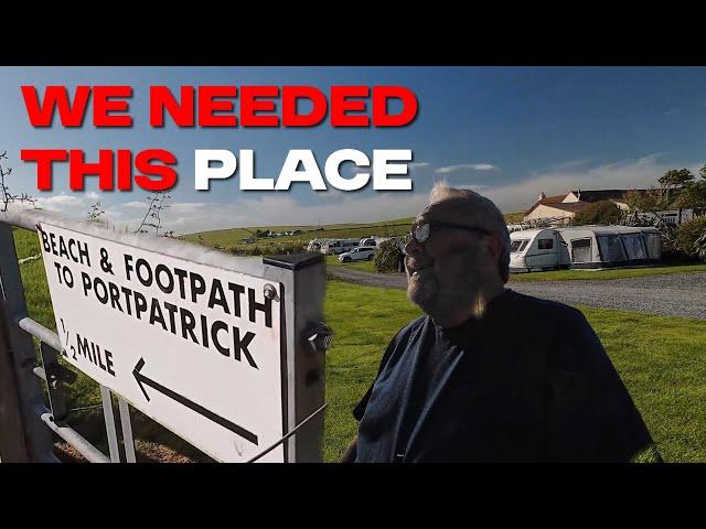 Back To A Campsite In Portpatrick To Get Our Chores Done  SOUTH PORT O SPITALL CL PT4