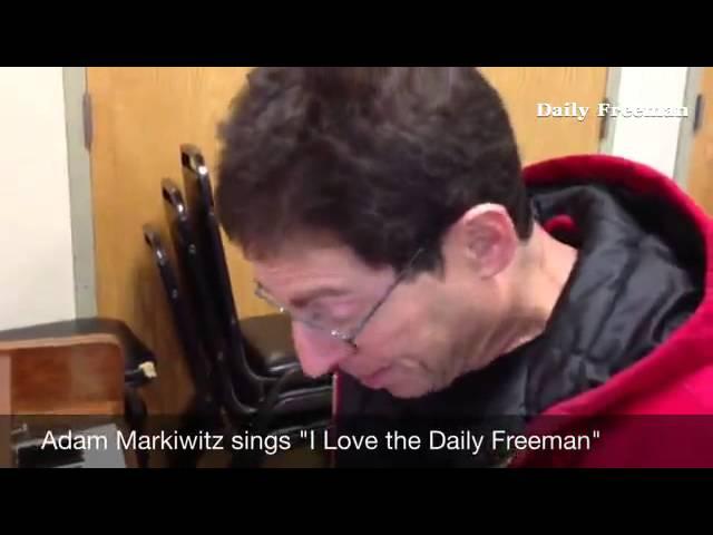 Adam Markiwitz just loves the Daily Freeman--so much he sings about it!!