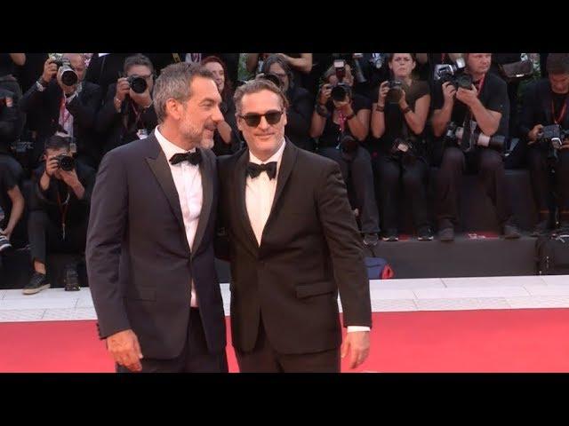 Joaquin Phoenix and Joker cast on the red carpet in Venice