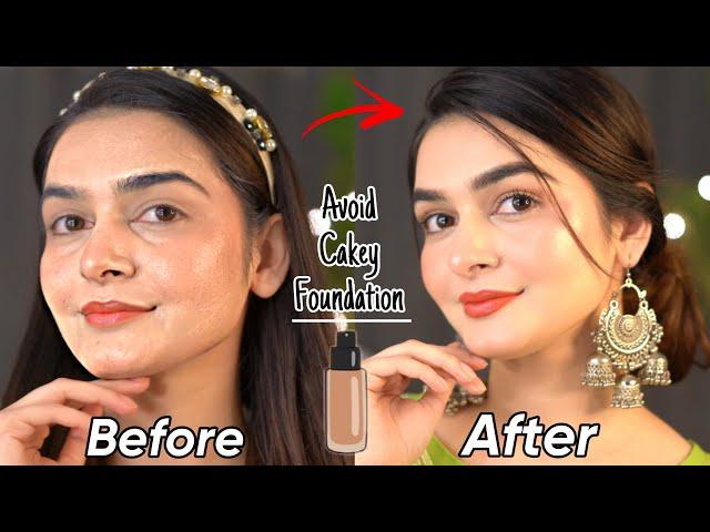 How To Avoid Cakey Foundation On Dry Skin - Flawless & Smooth || Before & After