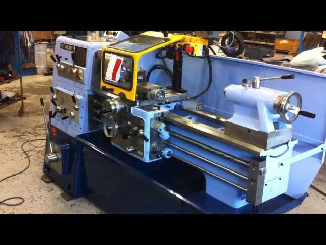 Mounting a refurbished 8" Storebro GS-210 lathe.