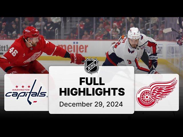 NHL Highlights | Capitals vs. Red Wings - December 29, 2024