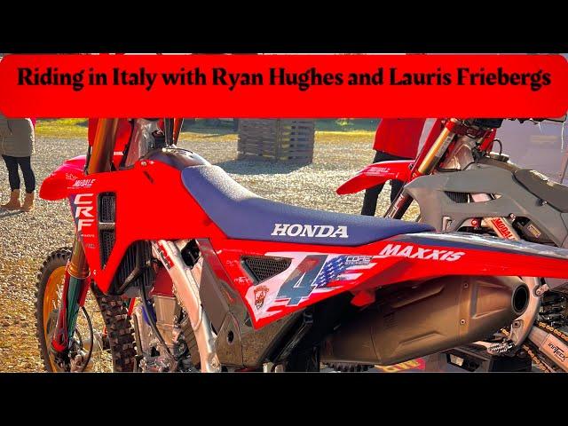 Riding with Ryan Hughes and Lauris Friebergs in ITALY HONDA CRF450