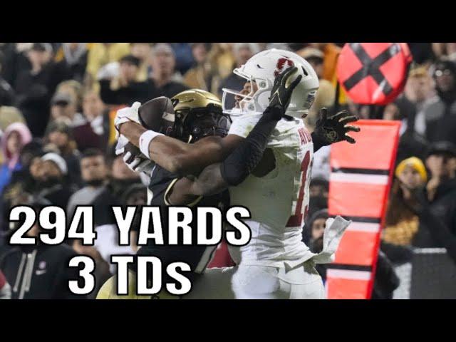 Stanford WR Elic Ayomanor Full Highlights vs Colorado | 2023 College Football