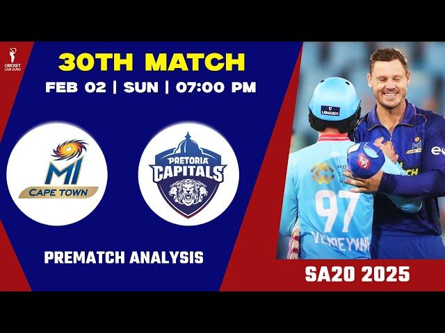 SA20 2025: MI Cape Town vs Pretoria Capitals 30th Match PREDICTION | Who Will Win?