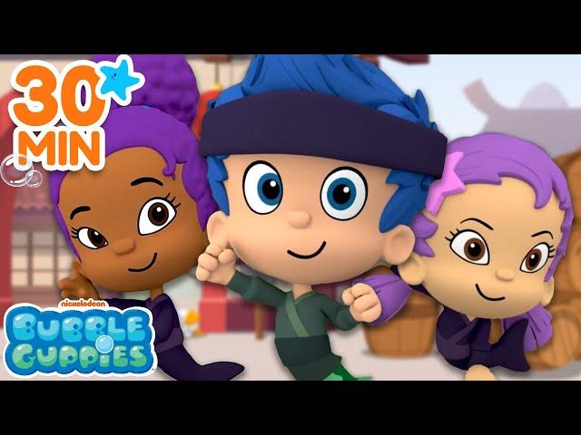 30 MINUTES of the Bubble Guppies Being Ninjas  | Nick Jr. | @BubbleGuppies