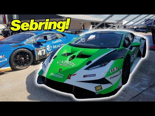 LOAD-IN at Sebring for the first RACE of Lamborghini Super Trofeo North America 2024