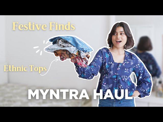 I ordered Ethnic Tops from Myntra | Festive Wear Tops | Myntra Haul | Short kurti Tops