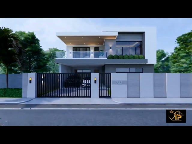 3D Exterior House Design of 40ft x 50ft