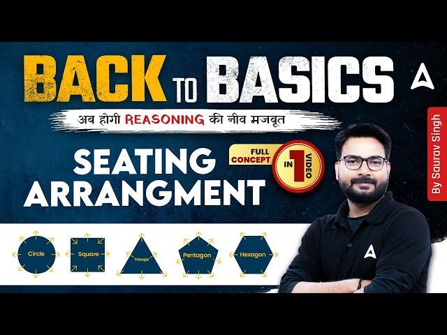 Seating Arrangement Basic Concepts in One Video | Sitting Arrangement Reasoning Tricks by Saurav Sir
