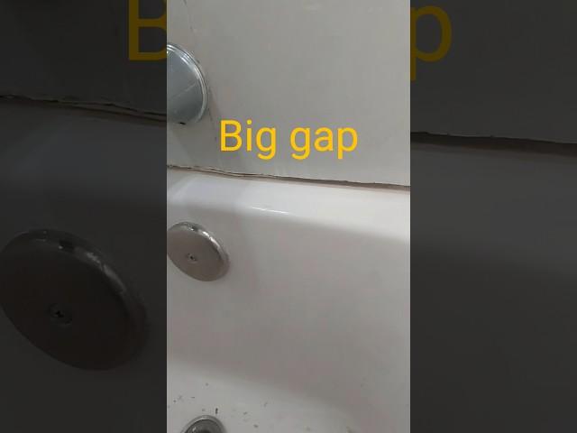 Big gap in the bathtub? #remodeling #bath