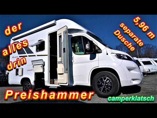 Mooveo TEI 60 FB ️2021️günstige Wohnmobile mit Längsbett unter 6 m️Campervan Test Review Roomtour