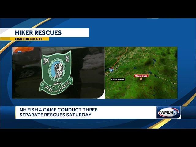 NH Fish & Game conduct three separate rescues on Saturday