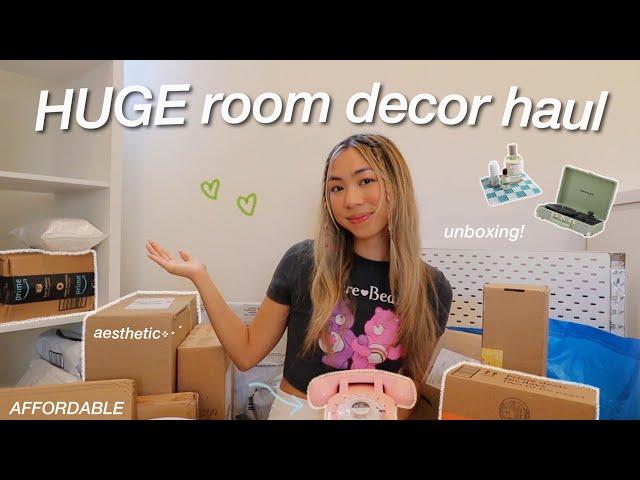 HUGE ROOM DECOR HAUL UNBOXING *aesthetic & affordable*