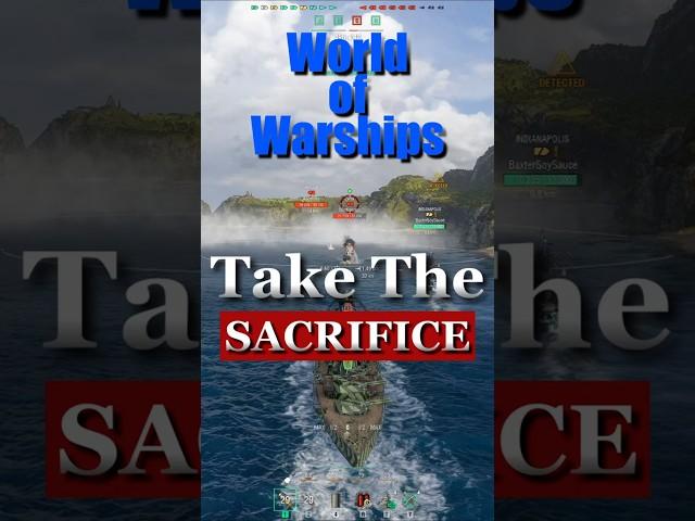 I Rammed The Enemy Ship And WON! #shorts #worldofwarships