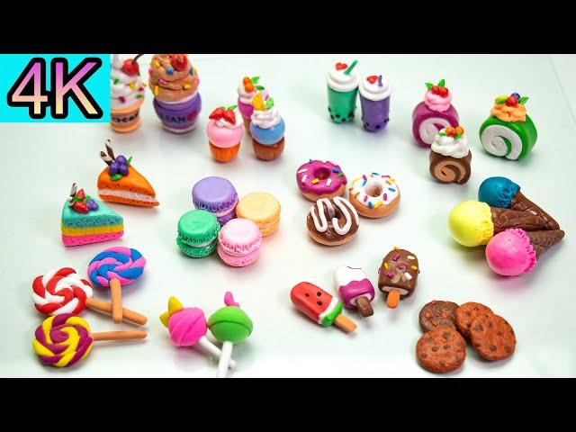 DY how to make miniature realistic food set with polymer clay | Polymer clay mini food tutorial | 4K