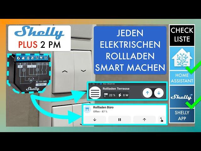 Alle elektrischen Rollladen smart machen - Shelly PLUS 2 PM Test - Anleitung